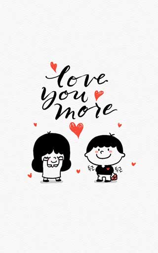 可爱卡通爱情情侣手机壁纸